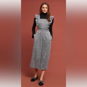 Anthropologie Ruffled Plaid Jumpsuit by London Rose  size petite small